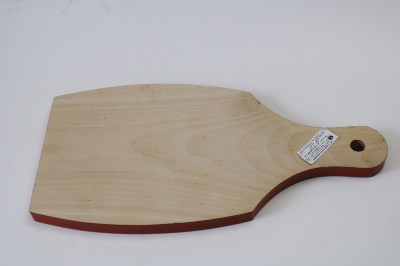 photo of Khokhloma hand painted wood cutting board or bread tray Soviet vintage Russian label traditional folk art  #2