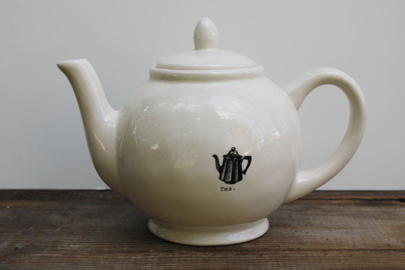 photo of Kitchen icon Tea pot, Rae Dunn teapot big 6 cup size modern farmhouse cottage style #1