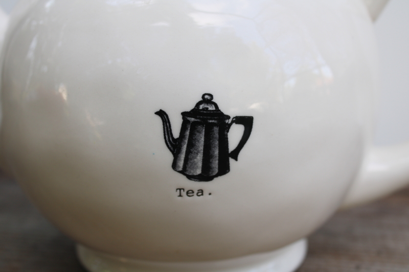 photo of Kitchen icon Tea pot, Rae Dunn teapot big 6 cup size modern farmhouse cottage style  #2