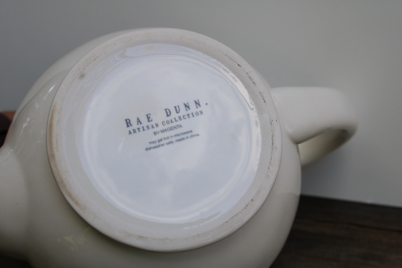 photo of Kitchen icon Tea pot, Rae Dunn teapot big 6 cup size modern farmhouse cottage style  #3