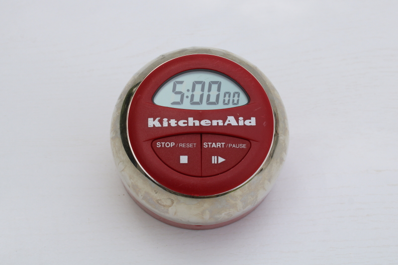 photo of KitchenAid digital kitchen timer in red, gently used, clean and working #1