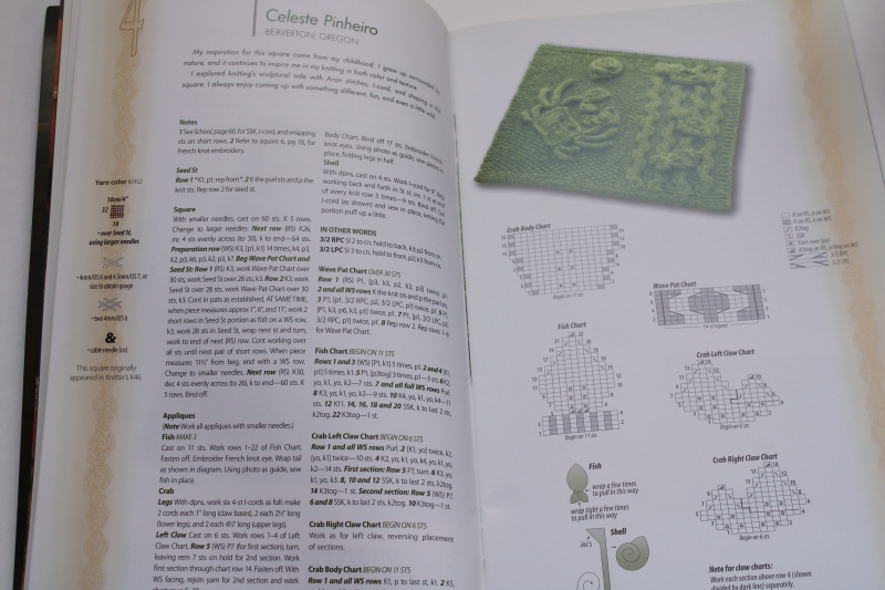 photo of Knitter's Magazine Great American Afghan Book knitted coverlet quilt block knitting patterns  #4