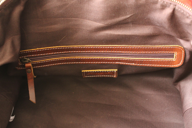 photo of Komal C buffalo leather duffel, adventurer casual luggage, large travel bag w/ cotton canvas crossbody strap  #2