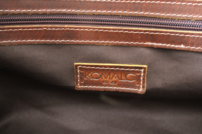 photo of Komal C buffalo leather duffel, adventurer casual luggage, large travel bag w/ cotton canvas crossbody strap  #3