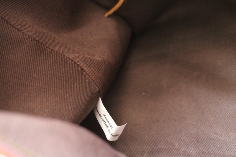 photo of Komal C buffalo leather duffel, adventurer casual luggage, large travel bag w/ cotton canvas crossbody strap  #4