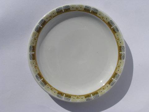 photo of Kon-Tiki mod vintage Shenango china railroad or restaurant sandwich plates #2