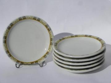 catalog photo of Kon-Tiki mod vintage Shenango china railroad or restaurant sandwich plates