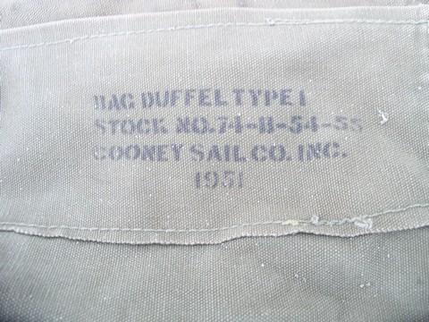 photo of Korean War vintage US Army olive drab soldier's duffel, 1951 #4