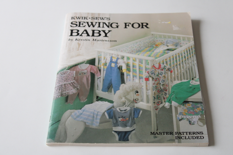 photo of Kwik Sew Sewing for Baby book, includes complete uncut master patterns vintage 1990 #1