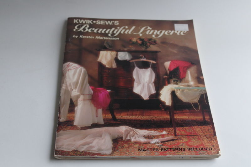 photo of Kwik Sew book sewing lingerie w/ multi size master patterns for panties, slips etc  #1