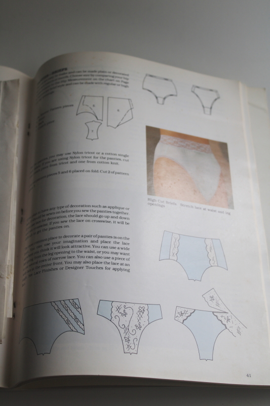 photo of Kwik Sew book sewing lingerie w/ multi size master patterns for panties, slips etc  #4