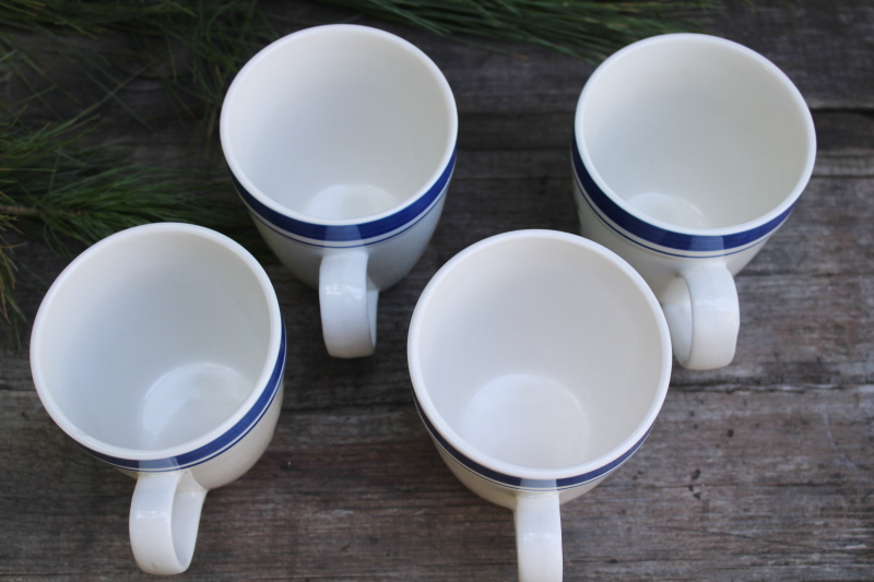 photo of LL Bean Maine blueberries blueberry print ceramic mugs, large coffee cups set of four  #5