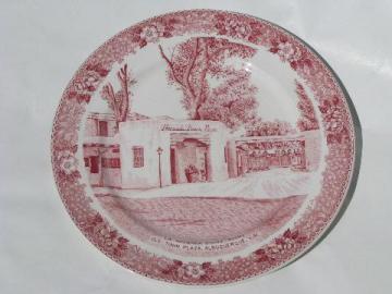 catalog photo of La Hacienda dining rooms Albuquerque, vintage restaurant china plate