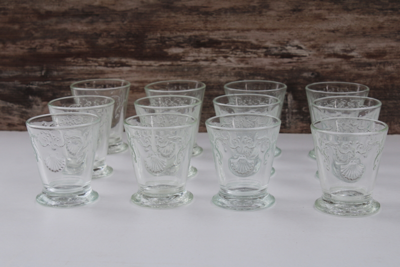 photo of La Rochere France glassware, set of twelve old fashioned tumblers Versailles shell pattern #1