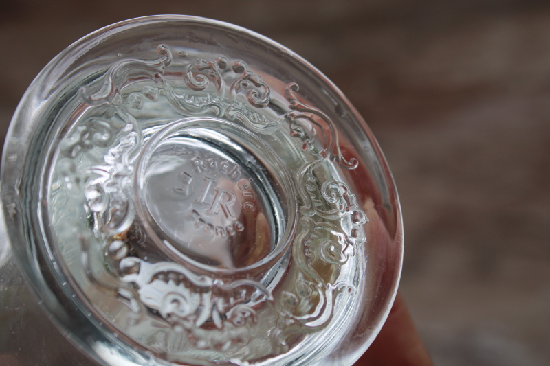 photo of La Rochere France glassware, set of twelve old fashioned tumblers Versailles shell pattern #3