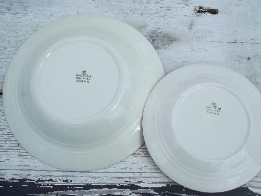 photo of Lady Greenbriar vintage green / yellow rose Homer Laughlin plates and bowls #6