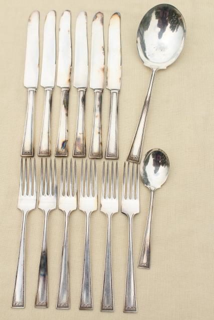 photo of Lady Helen Yourex Silver Seal silverplate flatware, vintage silverware estate lot  #1