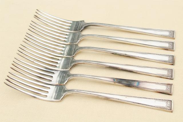 photo of Lady Helen Yourex Silver Seal silverplate flatware, vintage silverware estate lot  #5