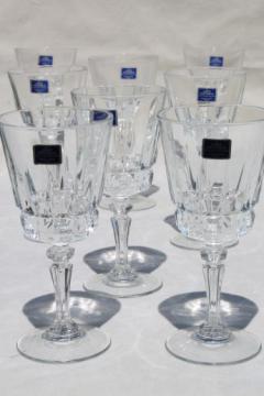 catalog photo of Lady Victoria label crystal wine glasses, Cris d'Arques France Chantelle pattern glass