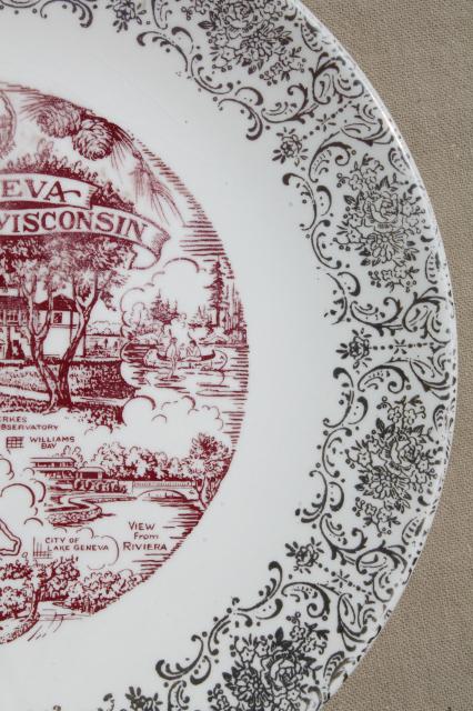 photo of Lake Geneva Wisconsin vintage collector's plate vacation souvenir #3