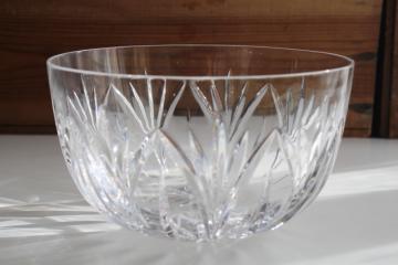 catalog photo of Lake George pattern Atlantis crystal cut glass bowl, 1980s vintage lead crystal bowl