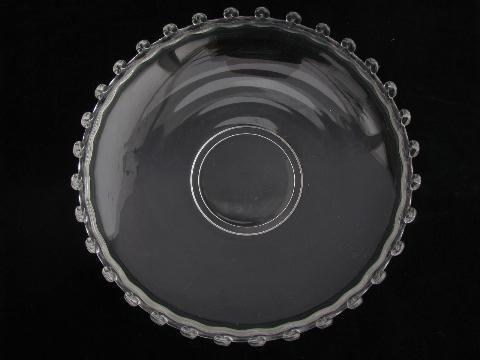 photo of Lariat pattern vintage Heisey glass, large low console or flower bowl #3