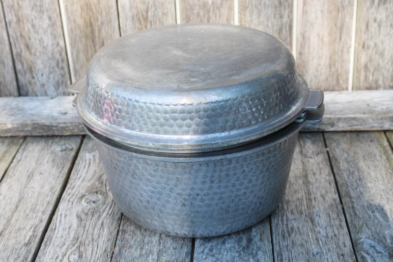 photo of Le Winter Los Angeles vintage heavy cast aluminum dutch oven nesting pots w/ lids #3