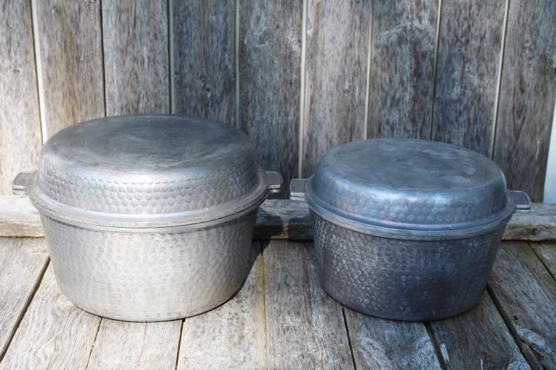 photo of Le Winter Los Angeles vintage heavy cast aluminum dutch oven nesting pots w/ lids #5
