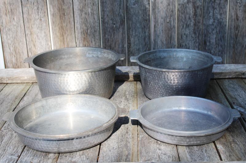 photo of Le Winter Los Angeles vintage heavy cast aluminum dutch oven nesting pots w/ lids #6