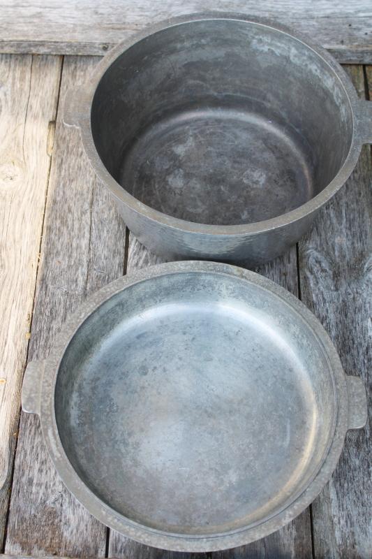 photo of Le Winter Los Angeles vintage heavy cast aluminum dutch oven nesting pots w/ lids #10