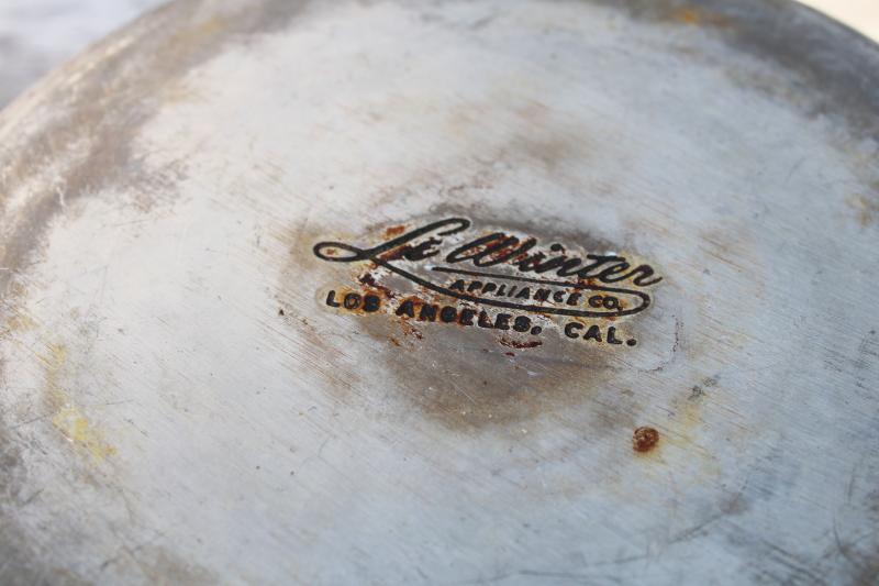 photo of Le Winter Los Angeles vintage heavy cast aluminum dutch oven nesting pots w/ lids #12