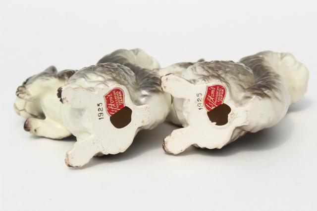 photo of Lefton china pair of squirrels, grey squirrel figurines Lefton's Japan label #9