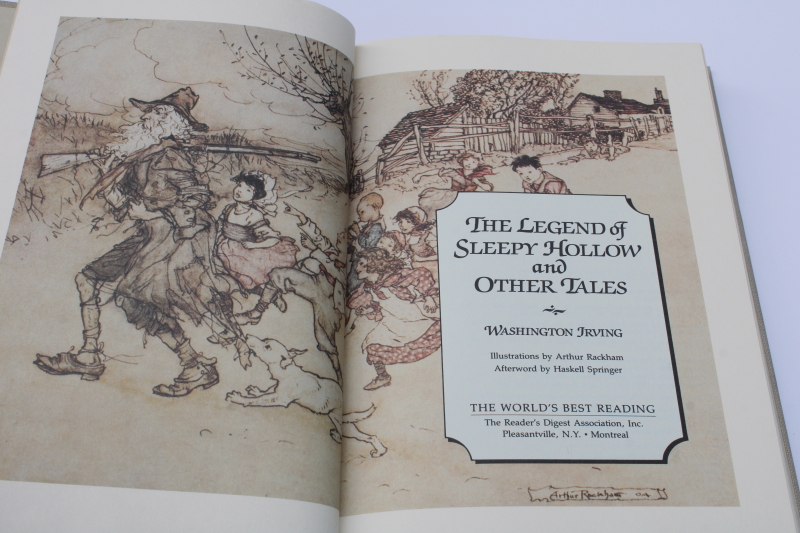 photo of Legend of Sleepy Hollow & Other Tales, Rackham illustrations Reader's Digest book Washington Irving  #2
