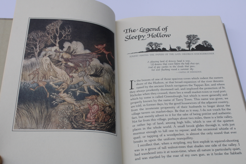 photo of Legend of Sleepy Hollow & Other Tales, Rackham illustrations Reader's Digest book Washington Irving  #3