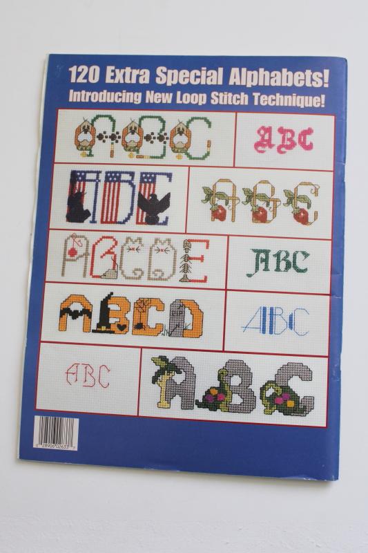 photo of Leisure Arts booklet 120 charted alphabets for cross stitch embroidery needlework #5