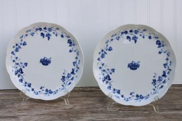 catalog photo of Lenox Les Saisons vintage French country blue white china toile print dinner plates Autumn