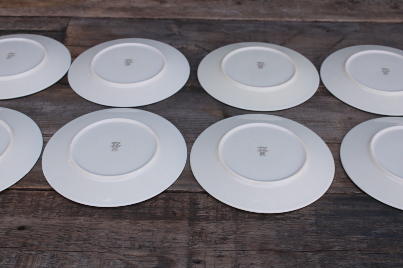 photo of Lenox Reverie blue on ivory china set of 8 salad plates, 80s 90s vintage  #5