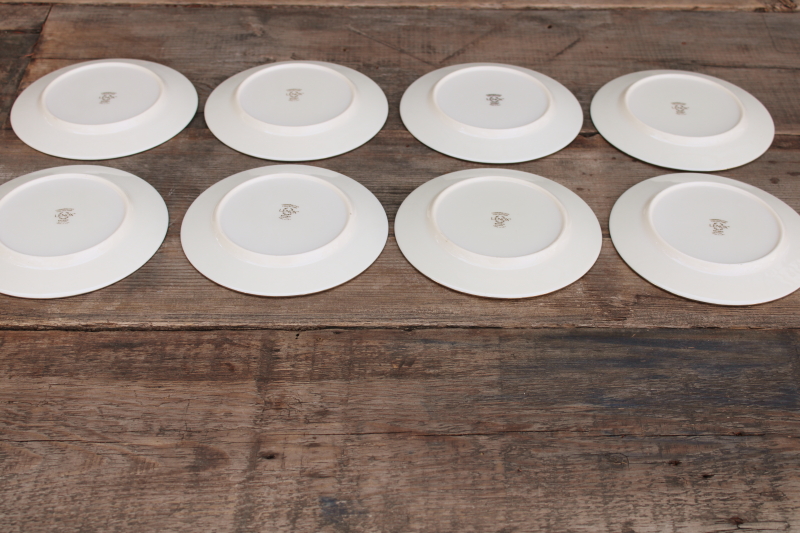 photo of Lenox Reverie blue on ivory china set of 8 small bread & butter plates, 80s 90s vintage  #6