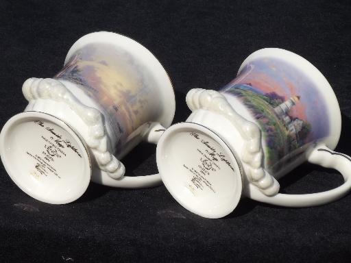 photo of Lenox / Thomas Kinkade Seaside Lighthouse mugs set, Clearing Storms vase #5