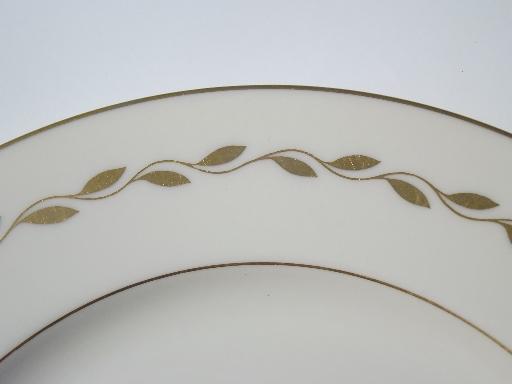 photo of Lenox china Golden Wreath dinner plates, lot of five vintage plates #3