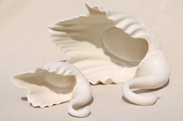 photo of Lenox china swans, large & small swan shape bowls, ivory cream porcelain #8