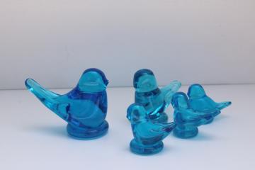 catalog photo of Leo Ward Bluebirds of Happiness artist signed hand blown art glass figurines collection 