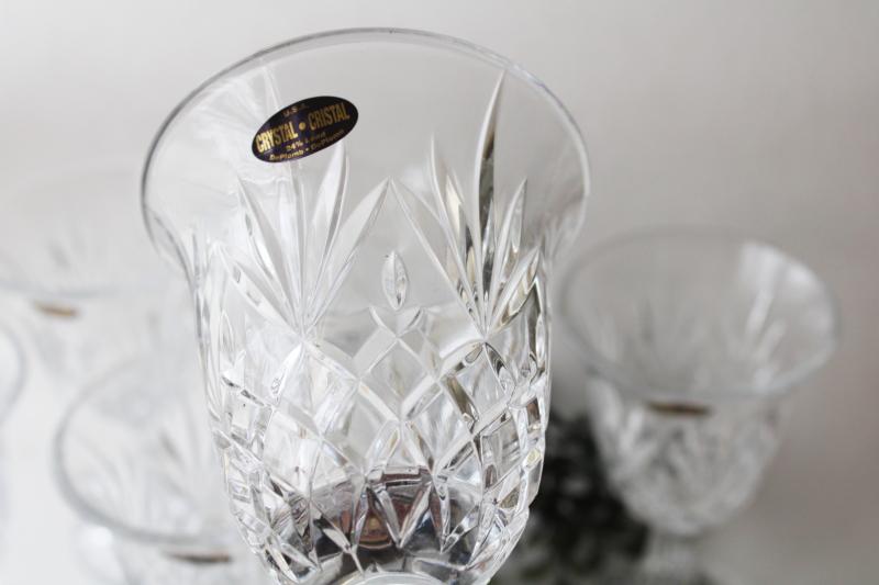 photo of Lexington Godinger sparkling lead crystal goblets, big wine glasses or candle holders #4