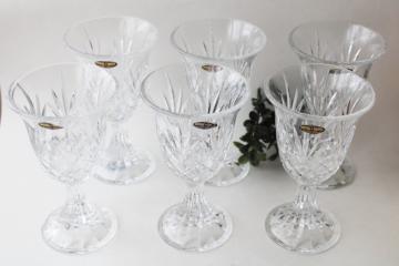 catalog photo of Lexington Godinger sparkling lead crystal goblets, big wine glasses or candle holders