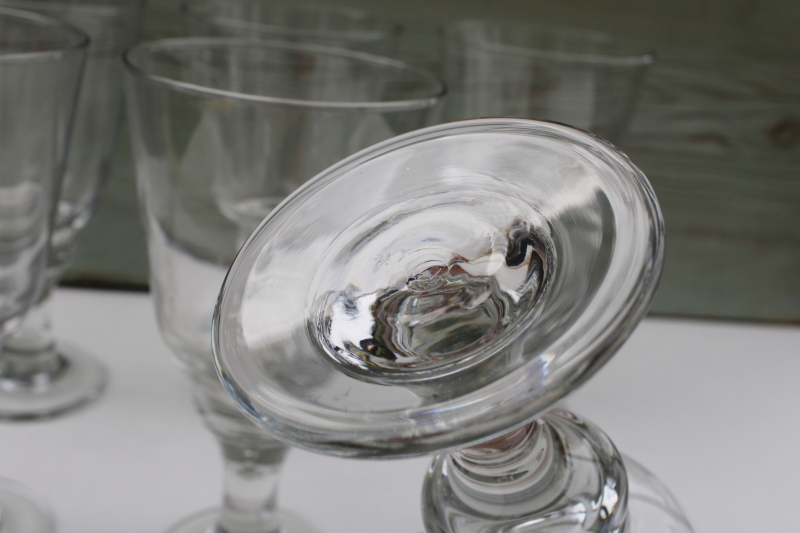 photo of Libbey Flare crystal clear chunky glass water goblets wine glasses set of 6 #3