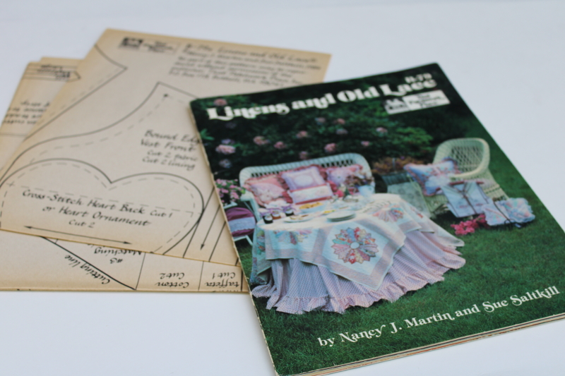 photo of Linens & Old Lace upcycle sewing projects w/ patterns, vintage book from That Patchwork Place  #1