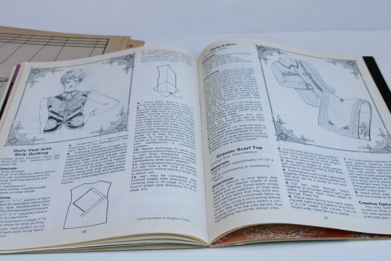 photo of Linens & Old Lace upcycle sewing projects w/ patterns, vintage book from That Patchwork Place  #5