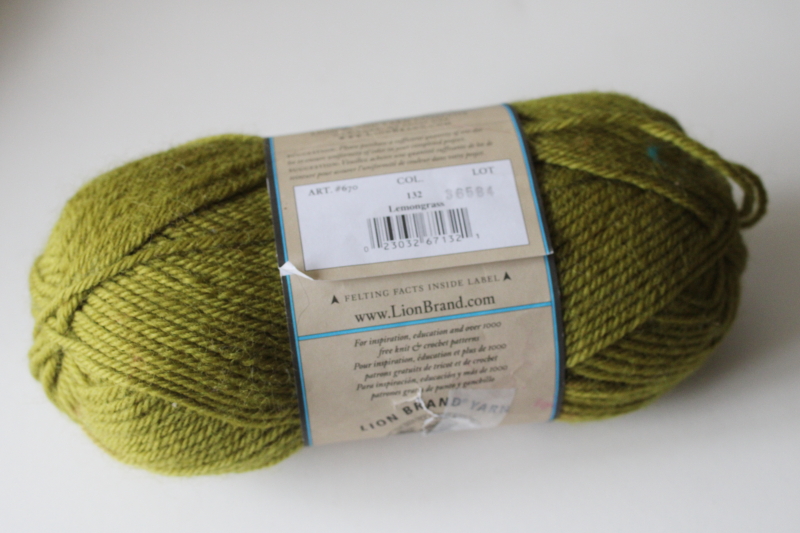 photo of Lion Brand Wool yarn Perfect for Felting, Knit & Crochet, one 3 ounce ball lemongrass green  #3