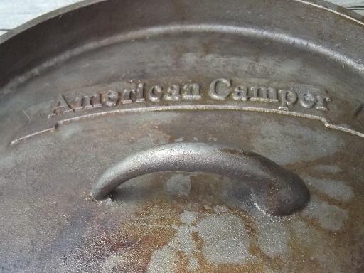photo of Lodge cast iron dutch oven, large campfire cooking pot w/ lid for coals  #7