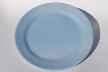 catalog photo of LuRay pastels blue vintage Taylor Smith & Taylor pottery cake plate or round platter